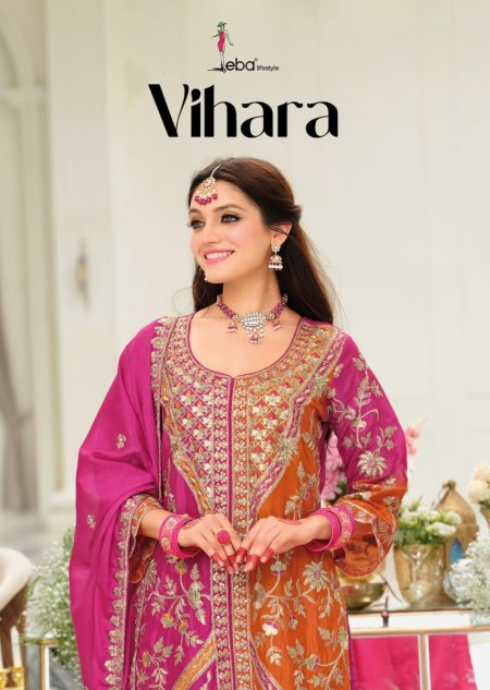 Vihara By Eba Chinon With Emboidery Readymade Suits